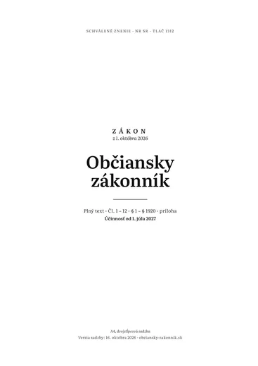 Nový Občiansky zákonník – A4, dva stĺpce – ukážka strany 1